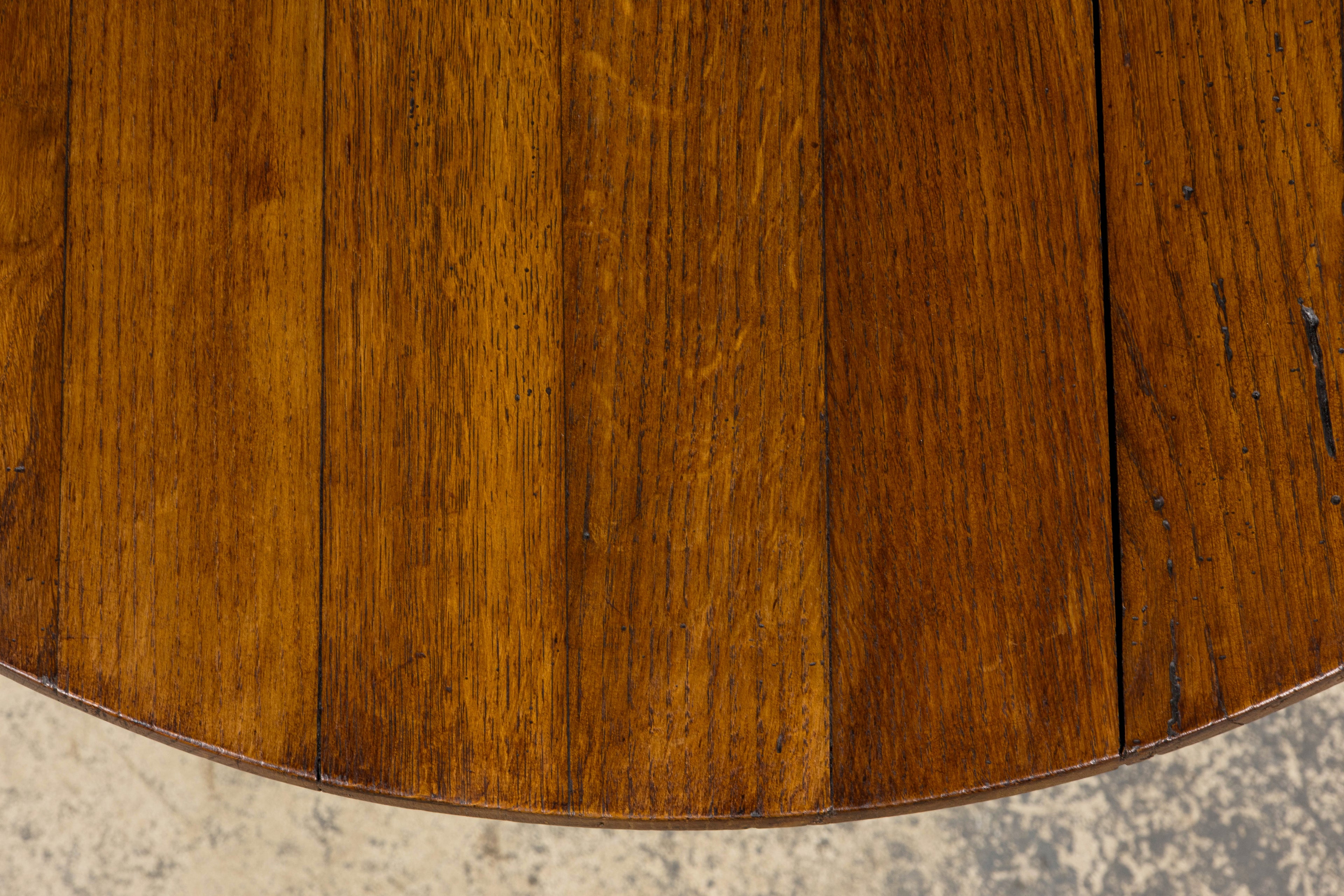 ON HOLD Antique Country French Farmhouse Oval Oak Vendange Wine Tasting Table