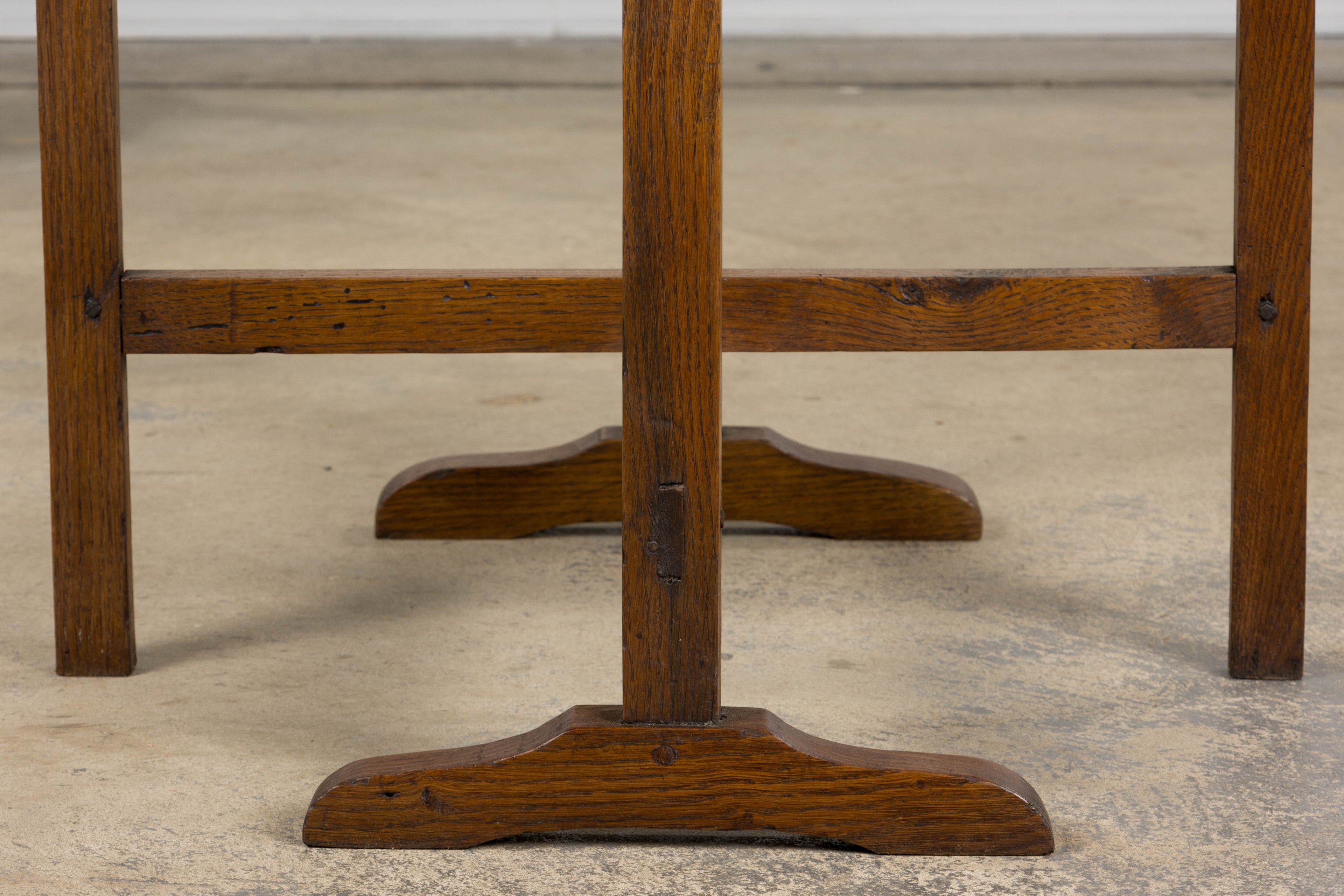 ON HOLD Antique Country French Farmhouse Oval Oak Vendange Wine Tasting Table