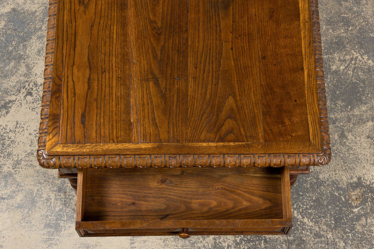 Late 19th Century French Louis XIII Style Oak Writing Table