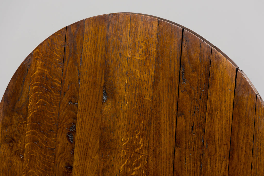 ON HOLD Antique Country French Farmhouse Oval Oak Vendange Wine Tasting Table