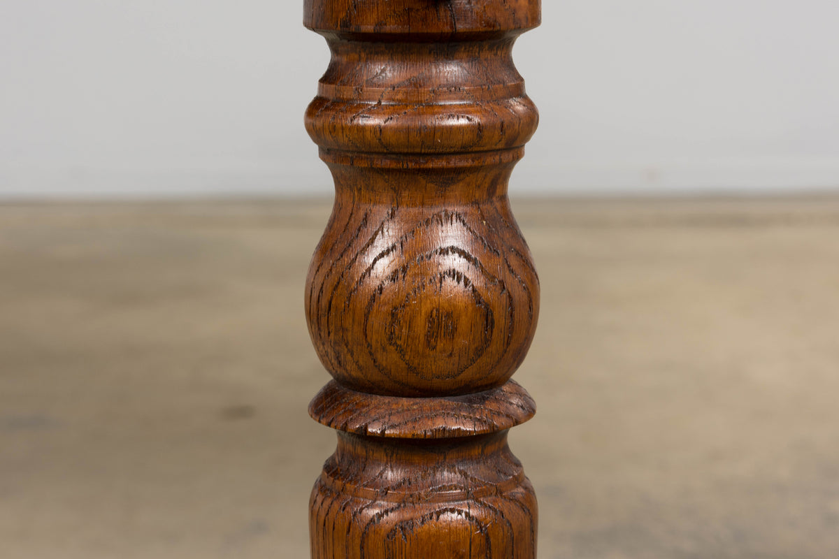 Late 19th Century French Louis XIII Style Oak Writing Table