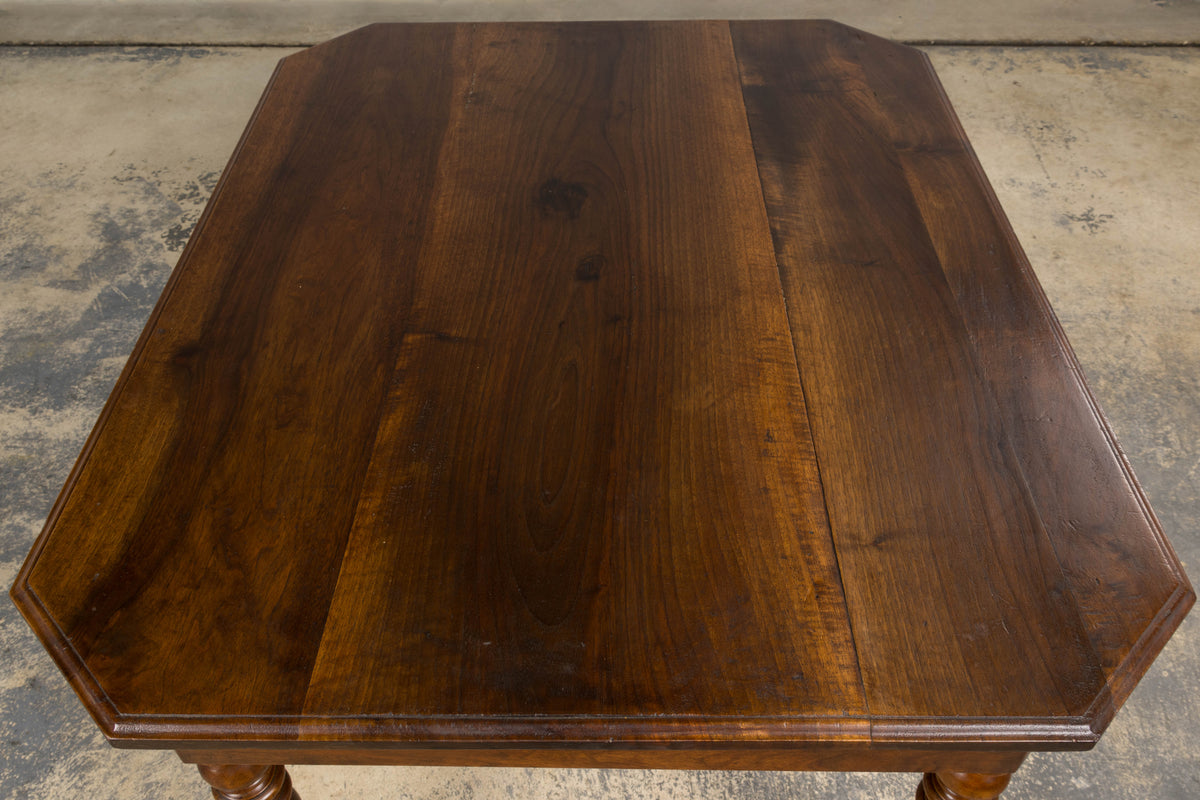 19th Century Country French Louis Philippe Style Walnut Writing Desk