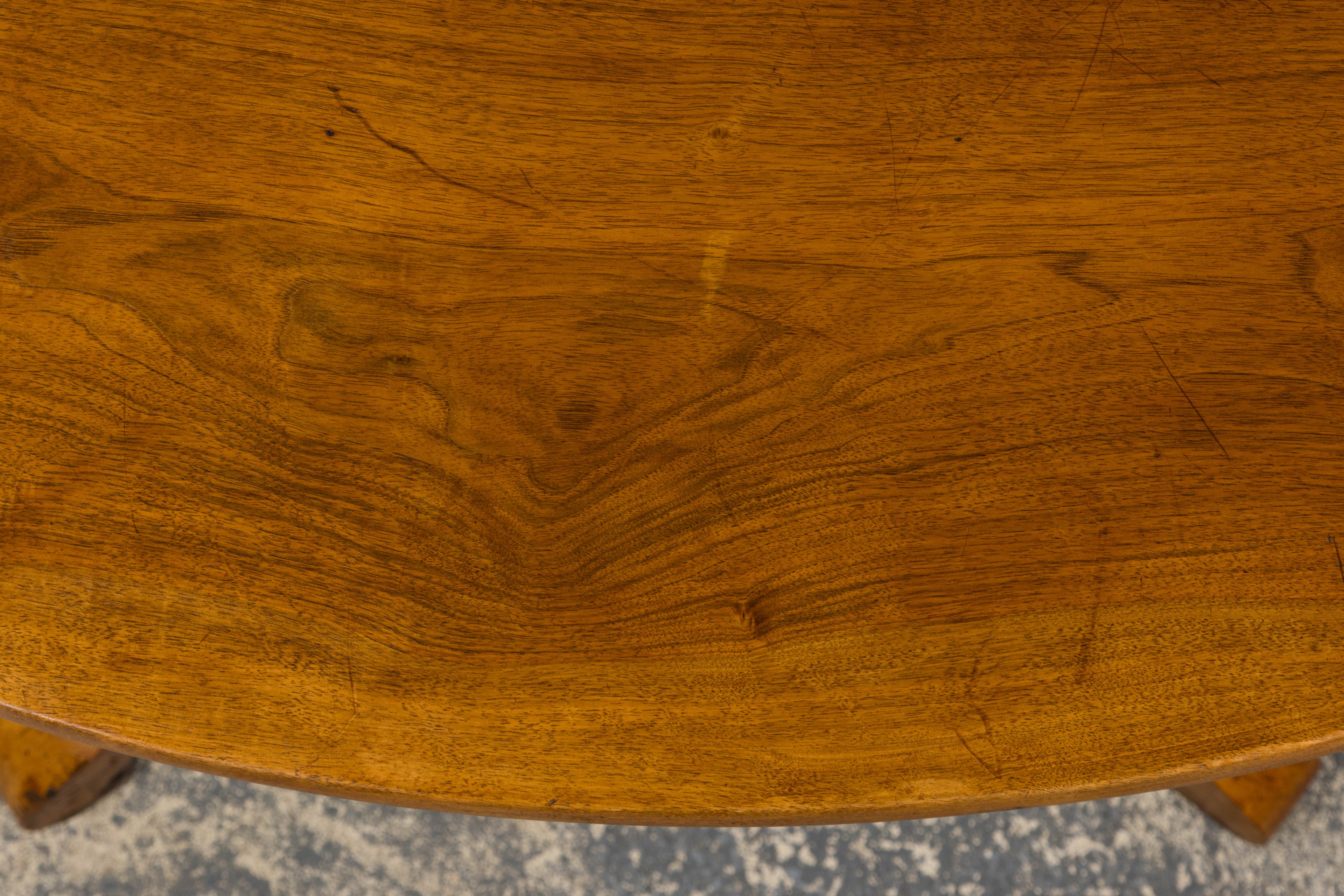 Antique French Louis Philippe Style Walnut Tilt-Top Gueridon Center Table