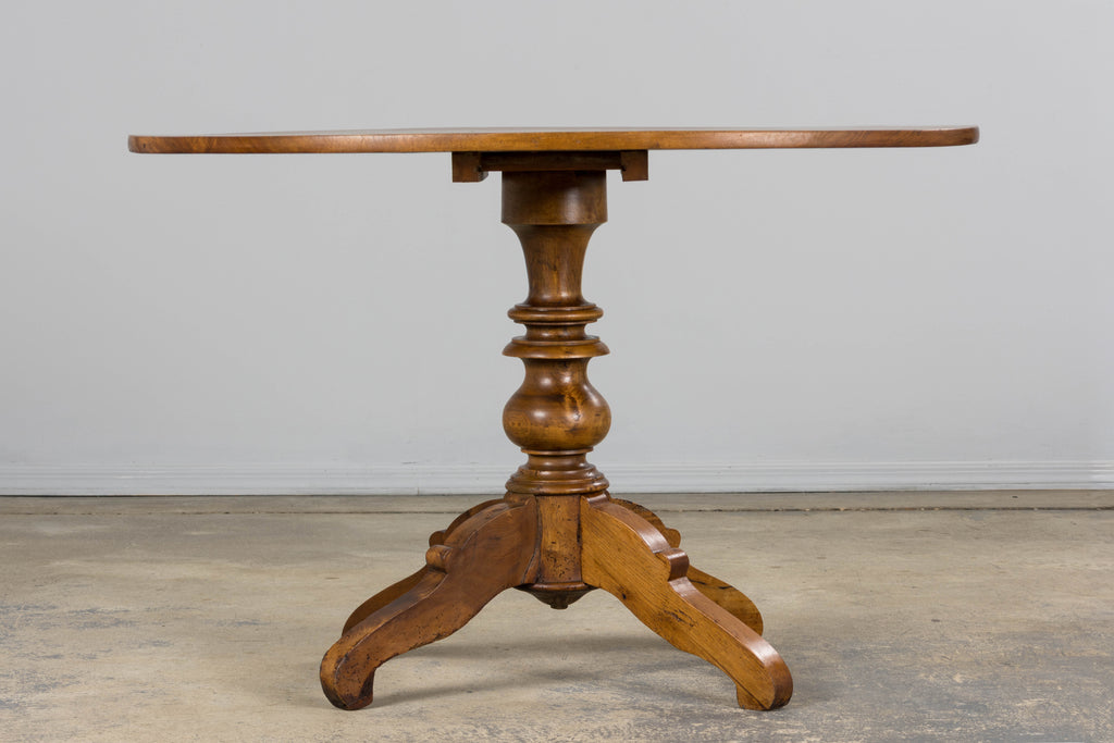 Antique French Louis Philippe Style Walnut Tilt-Top Gueridon Center Table