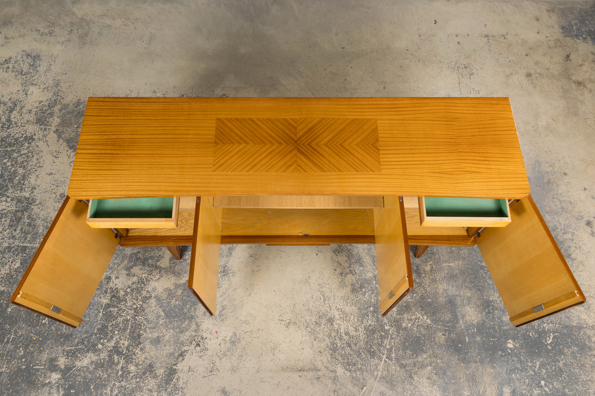 1940s French Art Deco Sycamore Maple Sideboard
