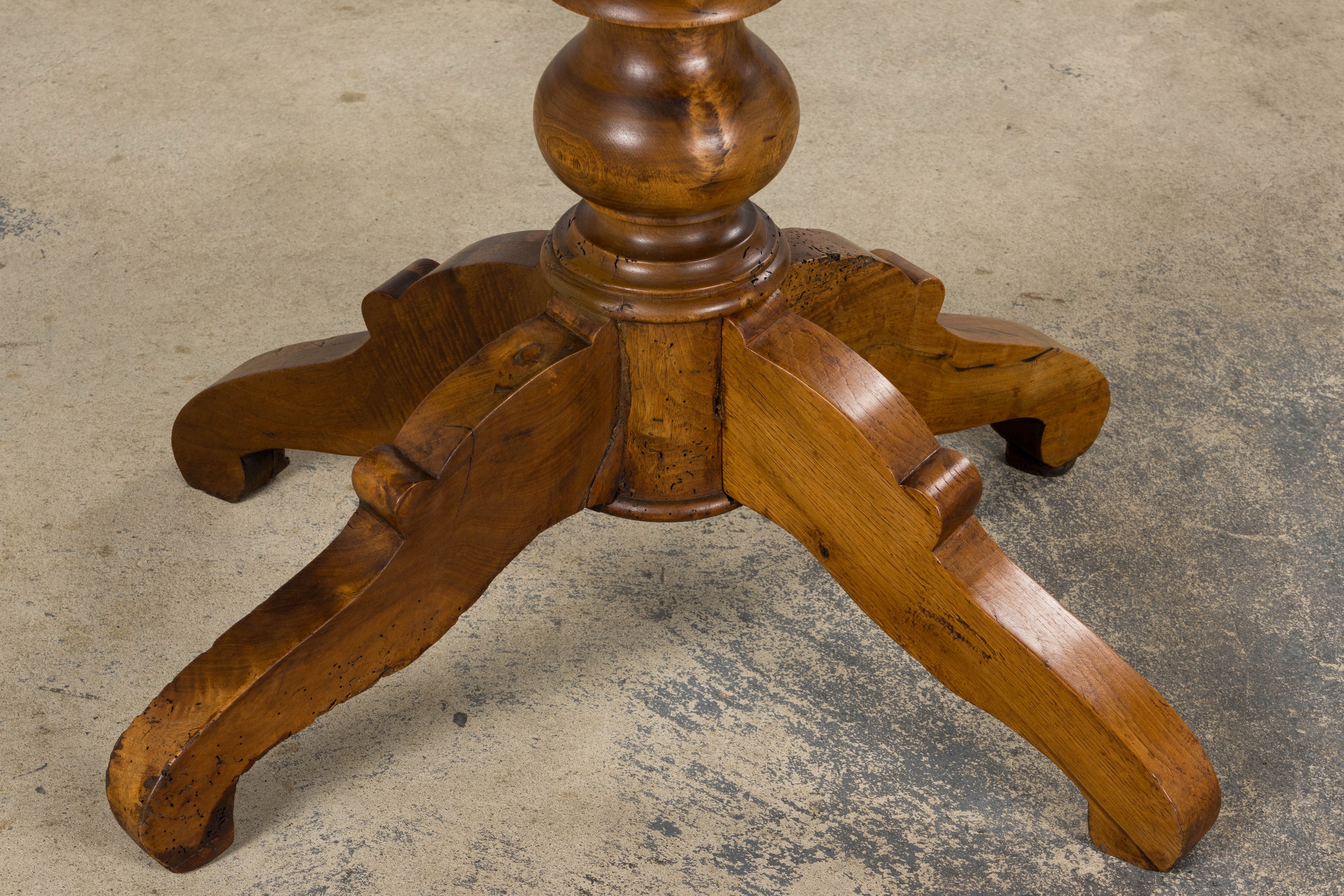 Antique French Louis Philippe Style Walnut Tilt-Top Gueridon Center Table