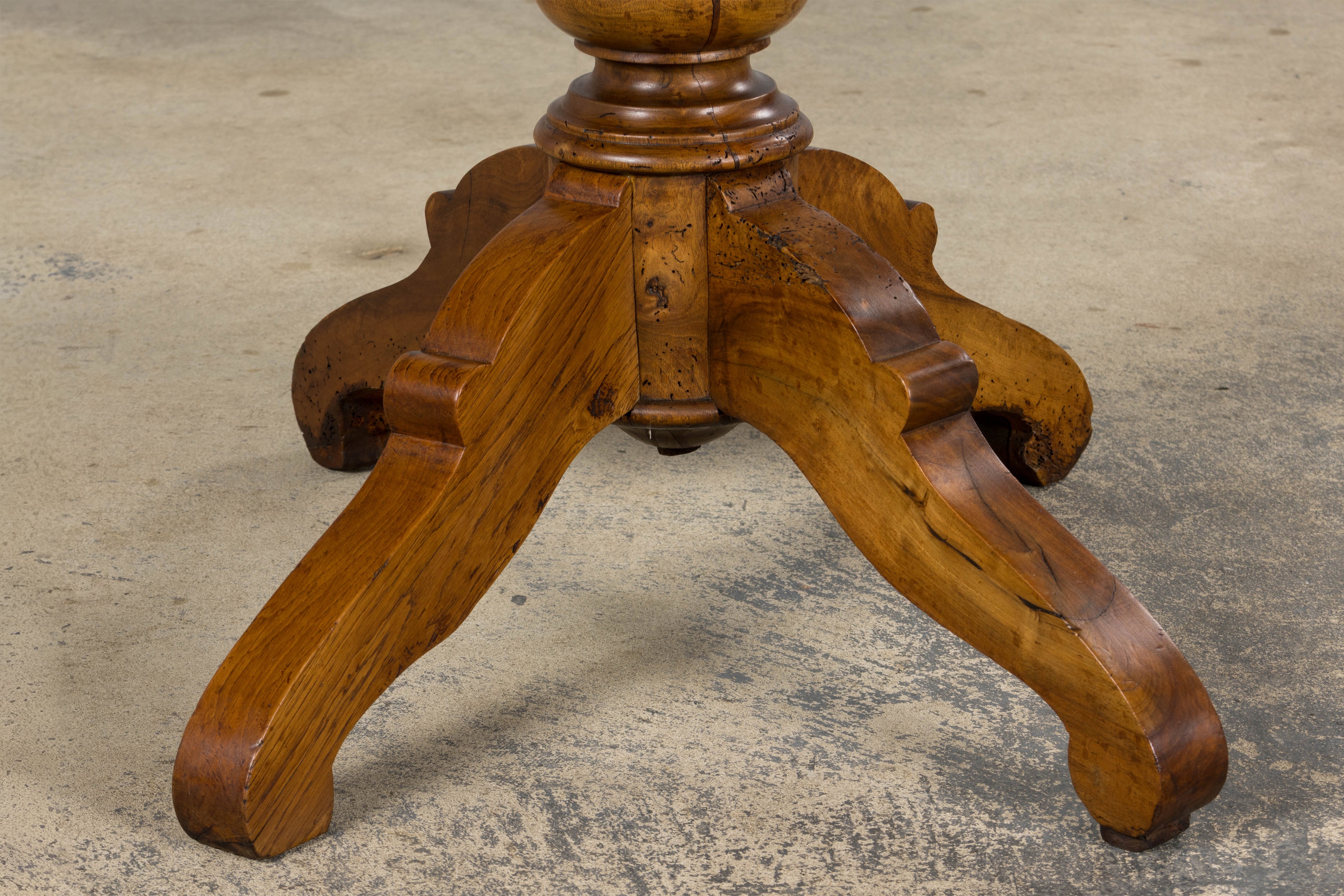Antique French Louis Philippe Style Walnut Tilt-Top Gueridon Center Table