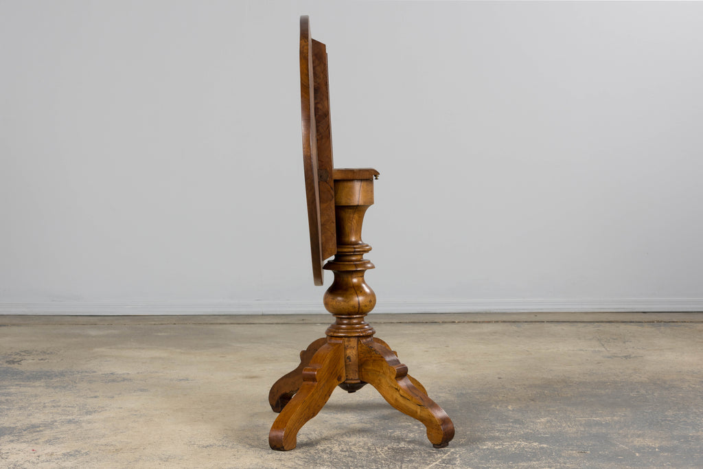 Antique French Louis Philippe Style Walnut Tilt-Top Gueridon Center Table