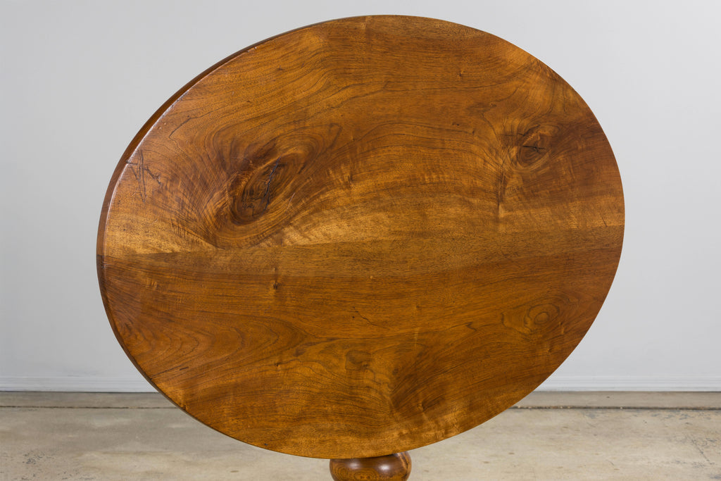 Antique French Louis Philippe Style Walnut Tilt-Top Gueridon Center Table