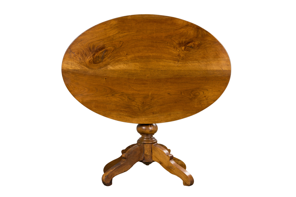Antique French Louis Philippe Style Walnut Tilt-Top Gueridon Center Table