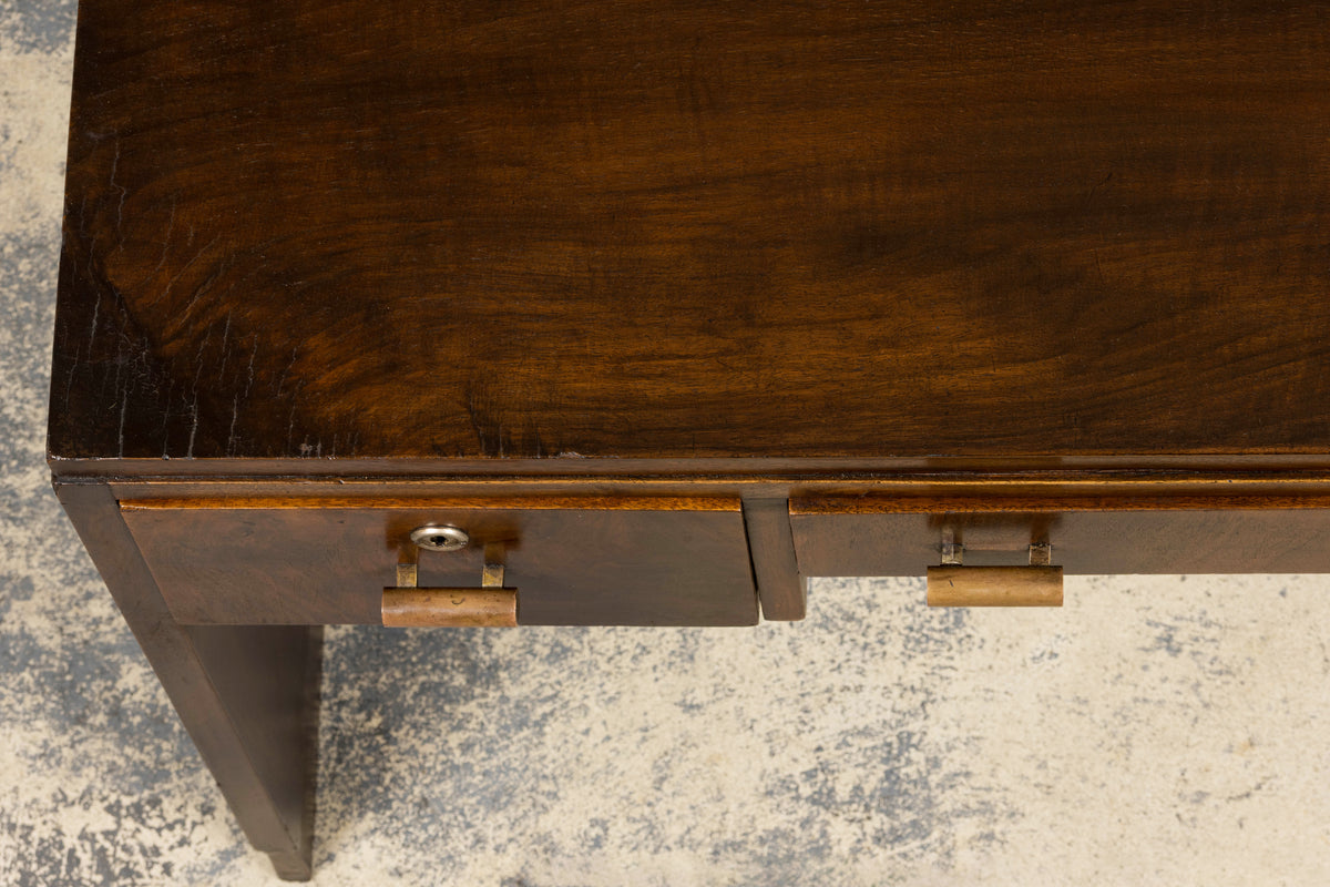 1930s French Art Deco Walnut Writing Desk