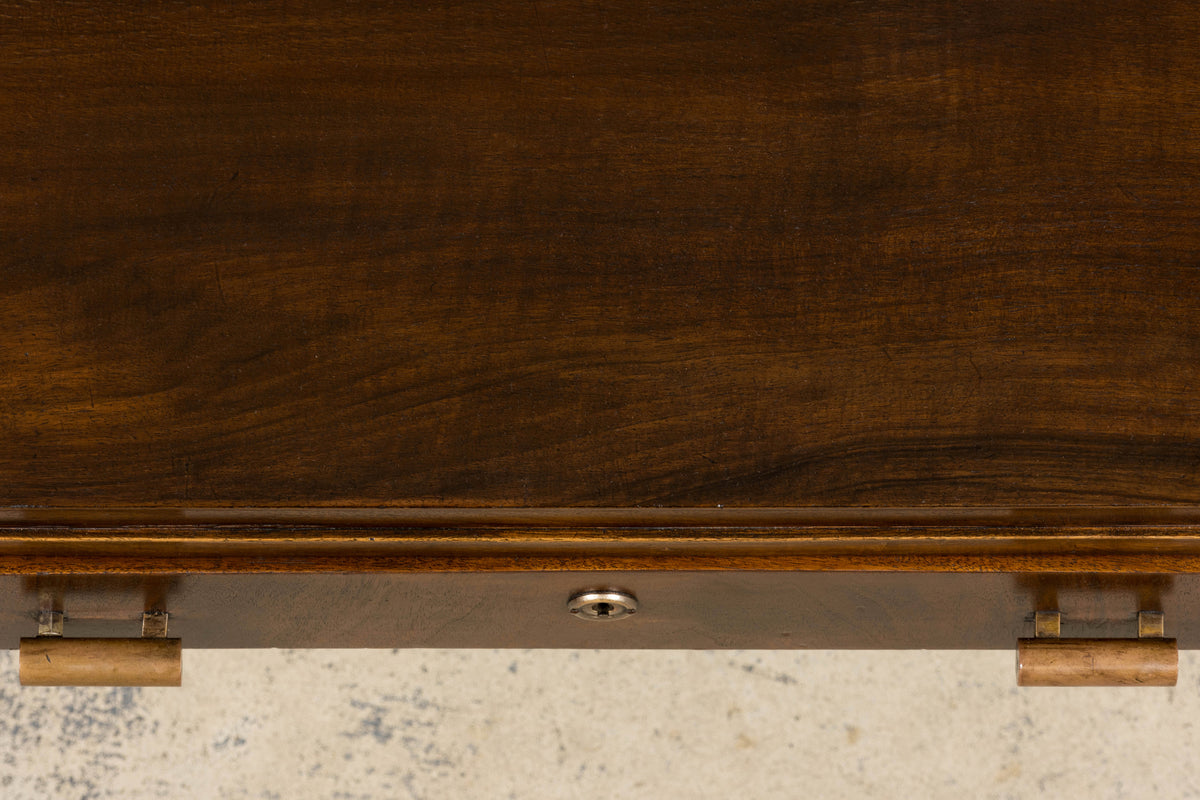 1930s French Art Deco Walnut Writing Desk