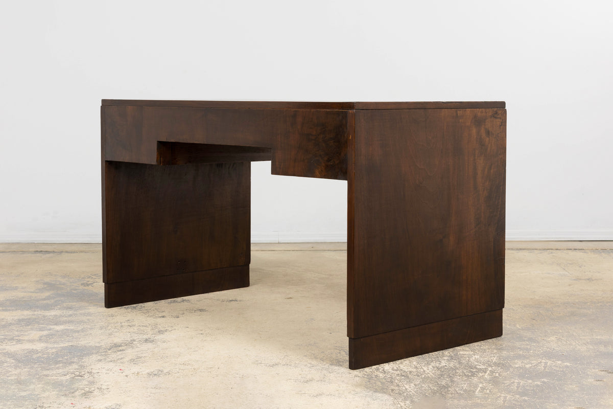 1930s French Art Deco Walnut Writing Desk