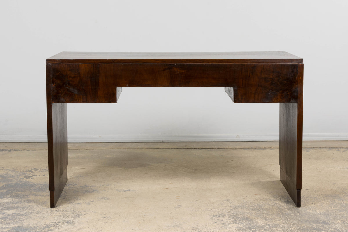 1930s French Art Deco Walnut Writing Desk