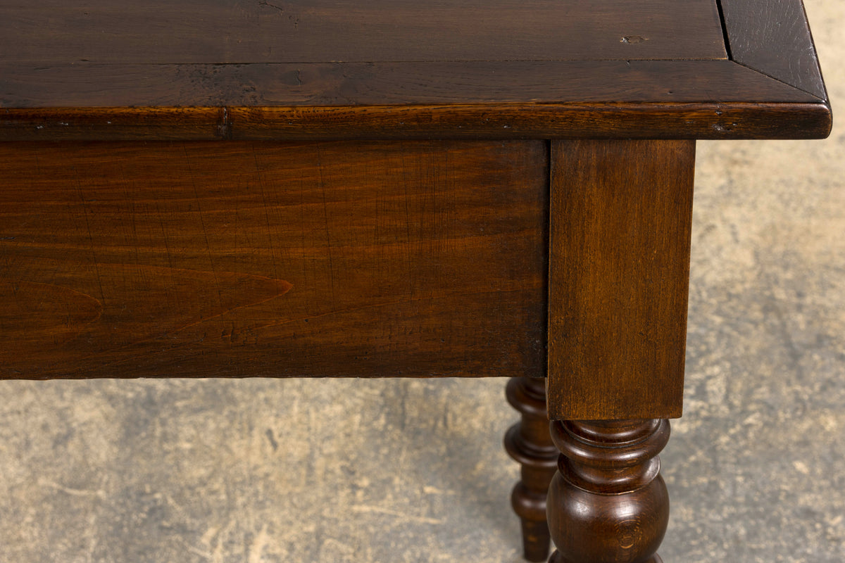 Antique Country French Louis Philippe Style Farmhouse Maple Table