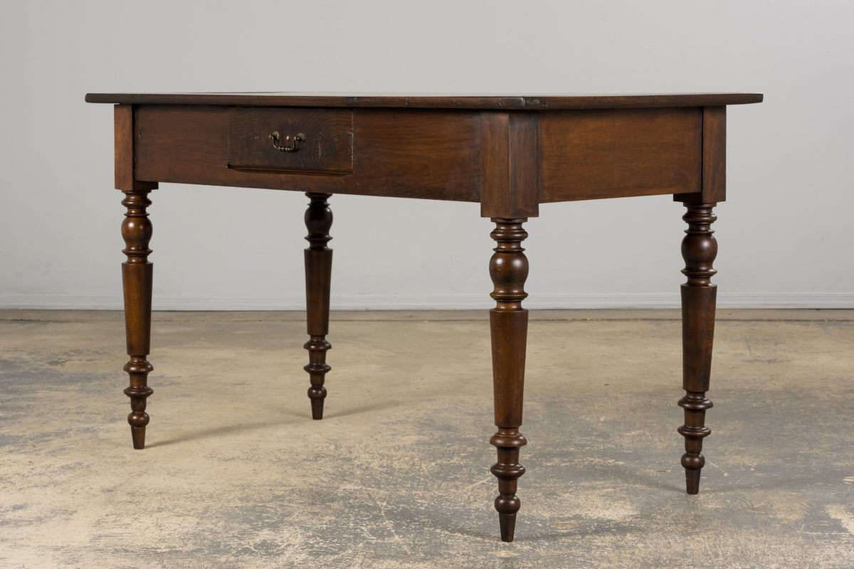 Antique Country French Louis Philippe Style Farmhouse Maple Table
