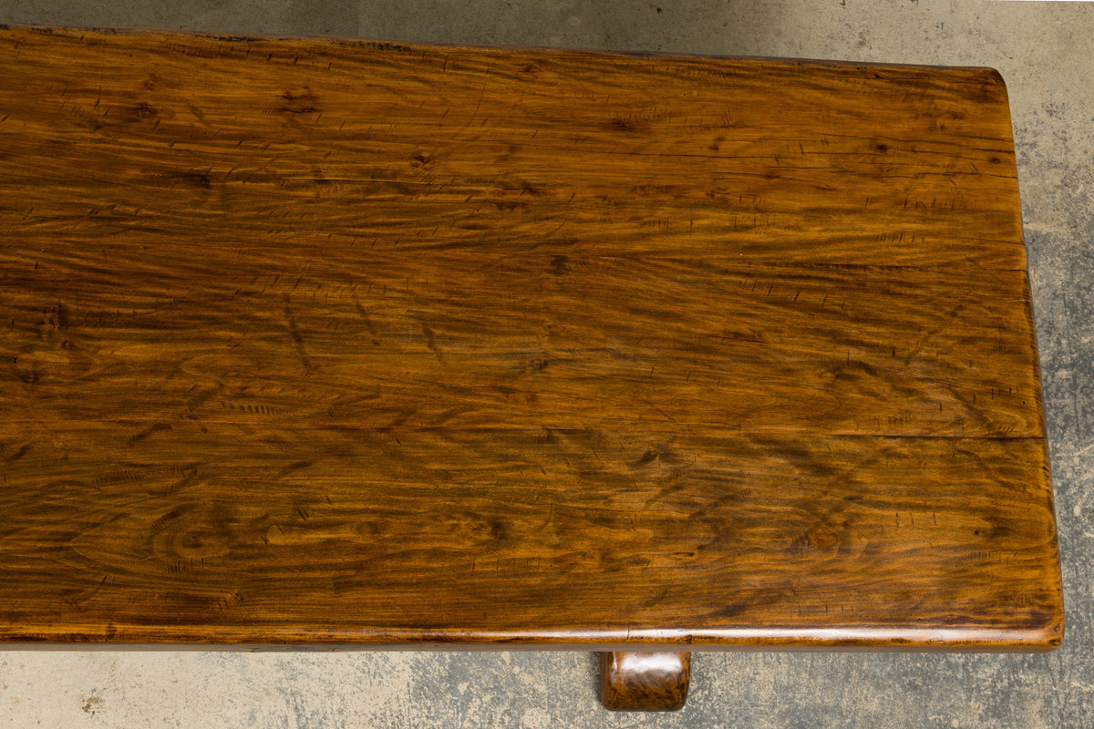 Antique French Monastery Fruitwood Farmhouse Dining Table