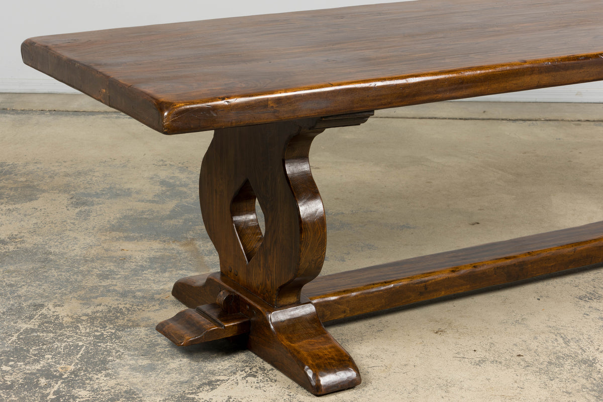 Antique French Monastery Fruitwood Farmhouse Dining Table