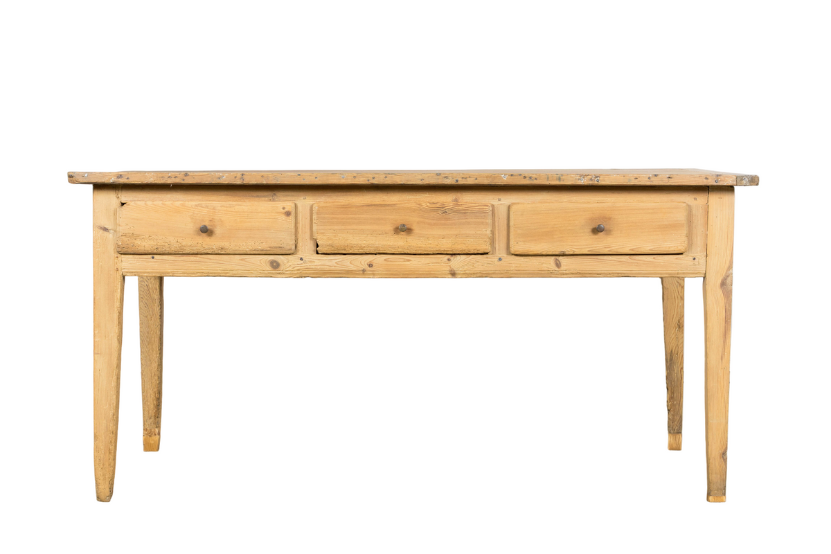 19th Century Country French Provincial Pine Farmhouse Island