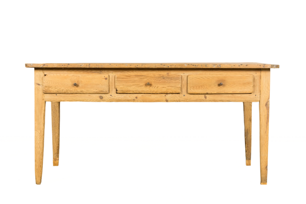 19th Century Country French Provincial Pine Farmhouse Island