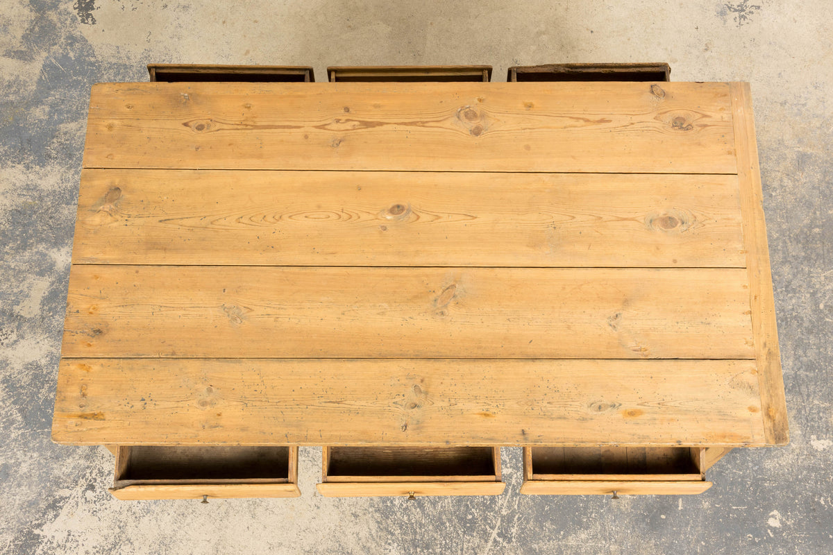 19th Century Country French Provincial Pine Farmhouse Island