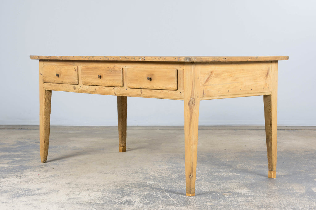 19th Century Country French Provincial Pine Farmhouse Island