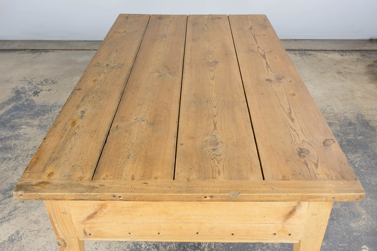 19th Century Country French Provincial Pine Farmhouse Island