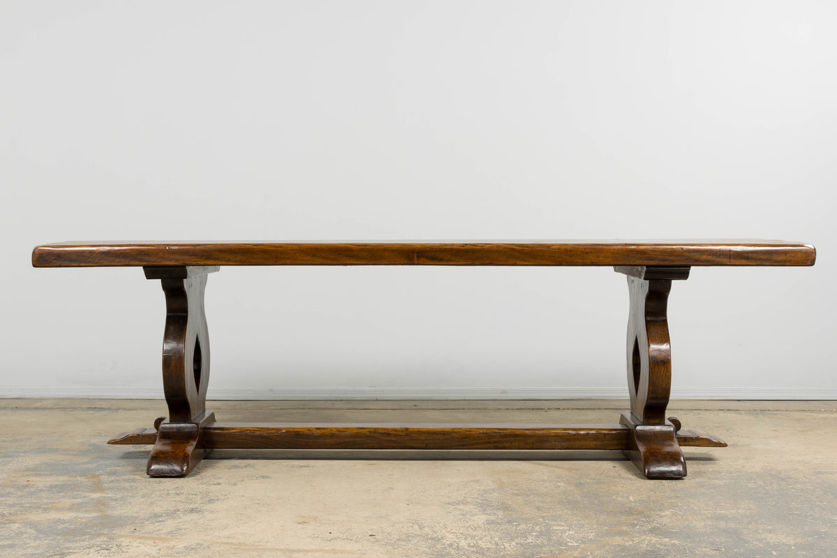Antique French Monastery Fruitwood Farmhouse Dining Table