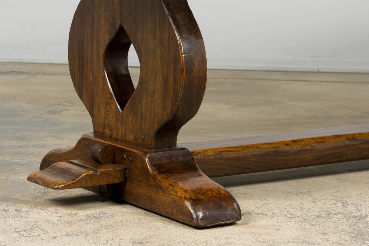 Antique French Monastery Fruitwood Farmhouse Dining Table