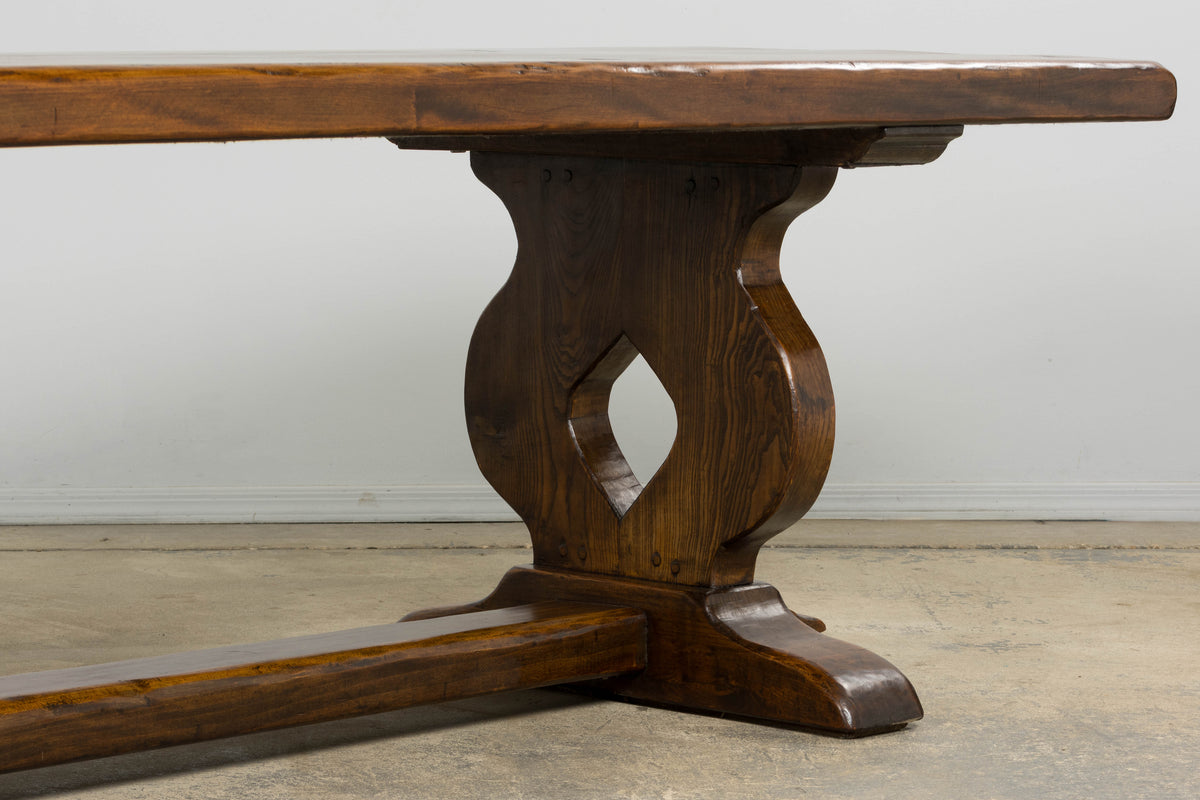 Antique French Monastery Fruitwood Farmhouse Dining Table
