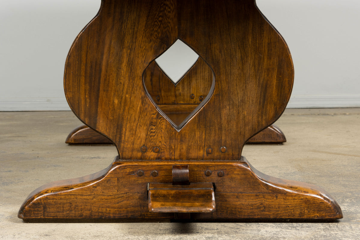 Antique French Monastery Fruitwood Farmhouse Dining Table