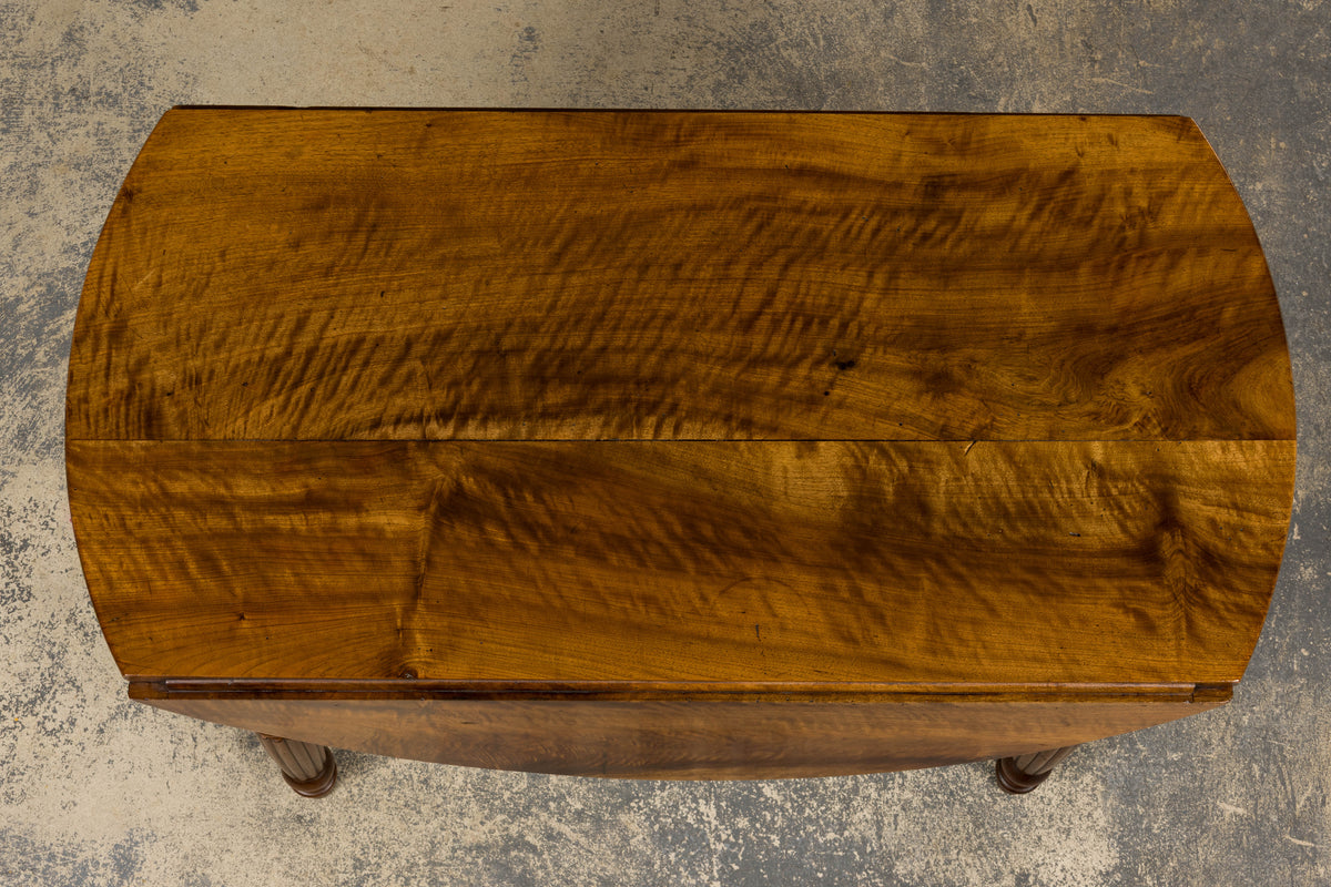 19th Century Country French Provincial Walnut Drop Leaf Table