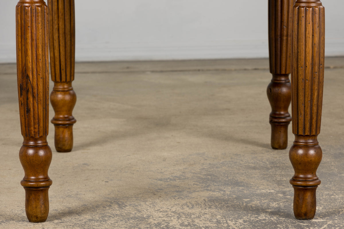 19th Century Country French Provincial Walnut Drop Leaf Table