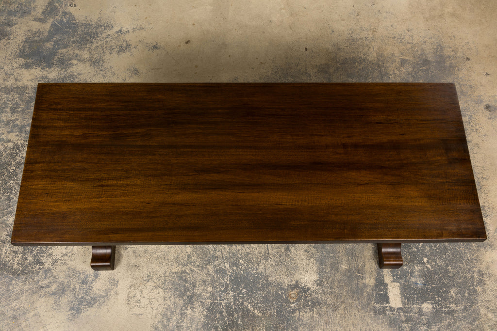 Country French Provincial Oak Trestle Farmhouse Dining Table