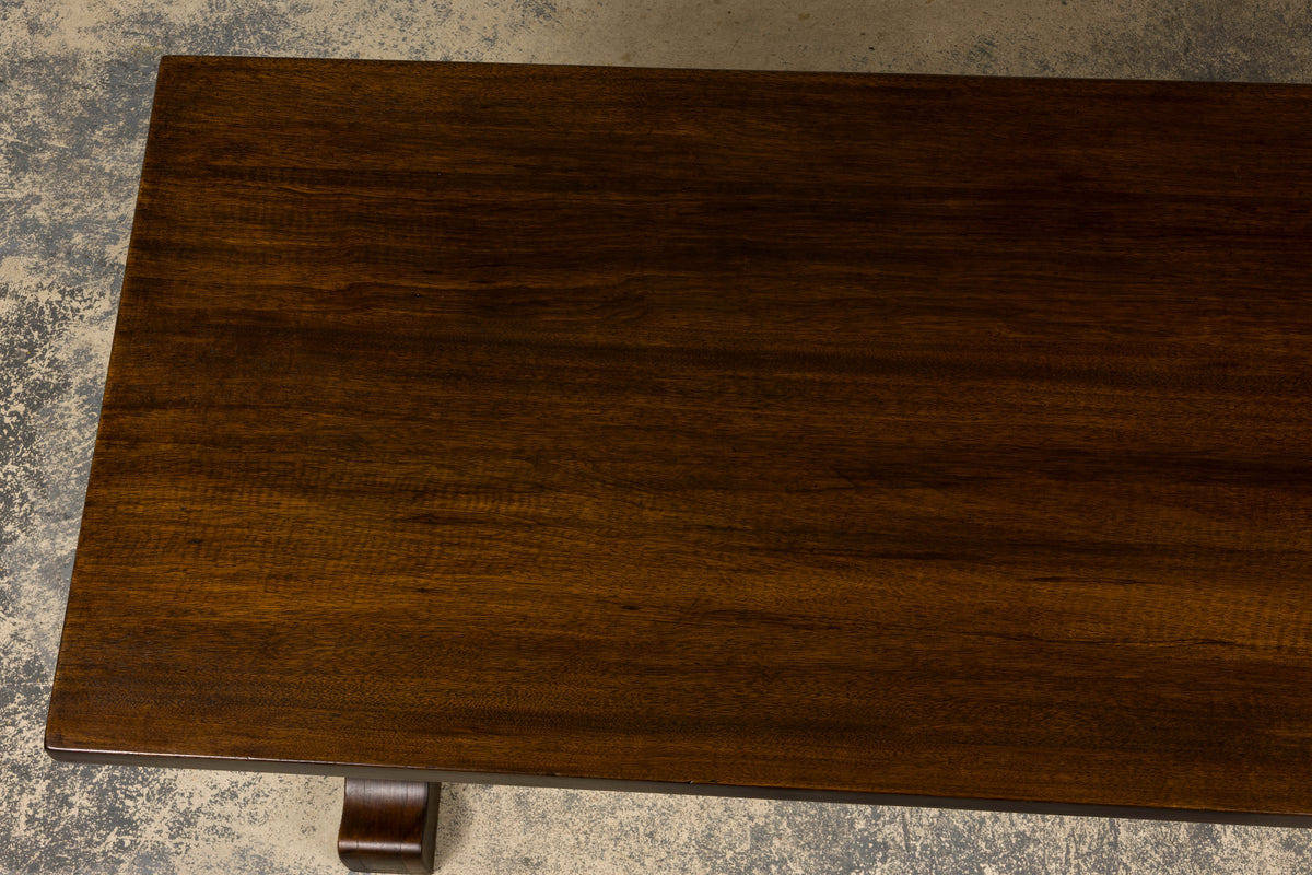 Country French Provincial Oak Trestle Farmhouse Dining Table