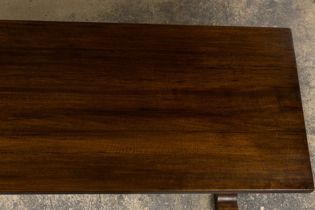 Country French Provincial Oak Trestle Farmhouse Dining Table