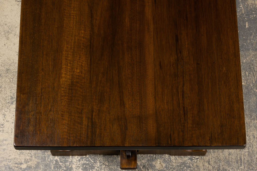 Country French Provincial Oak Trestle Farmhouse Dining Table