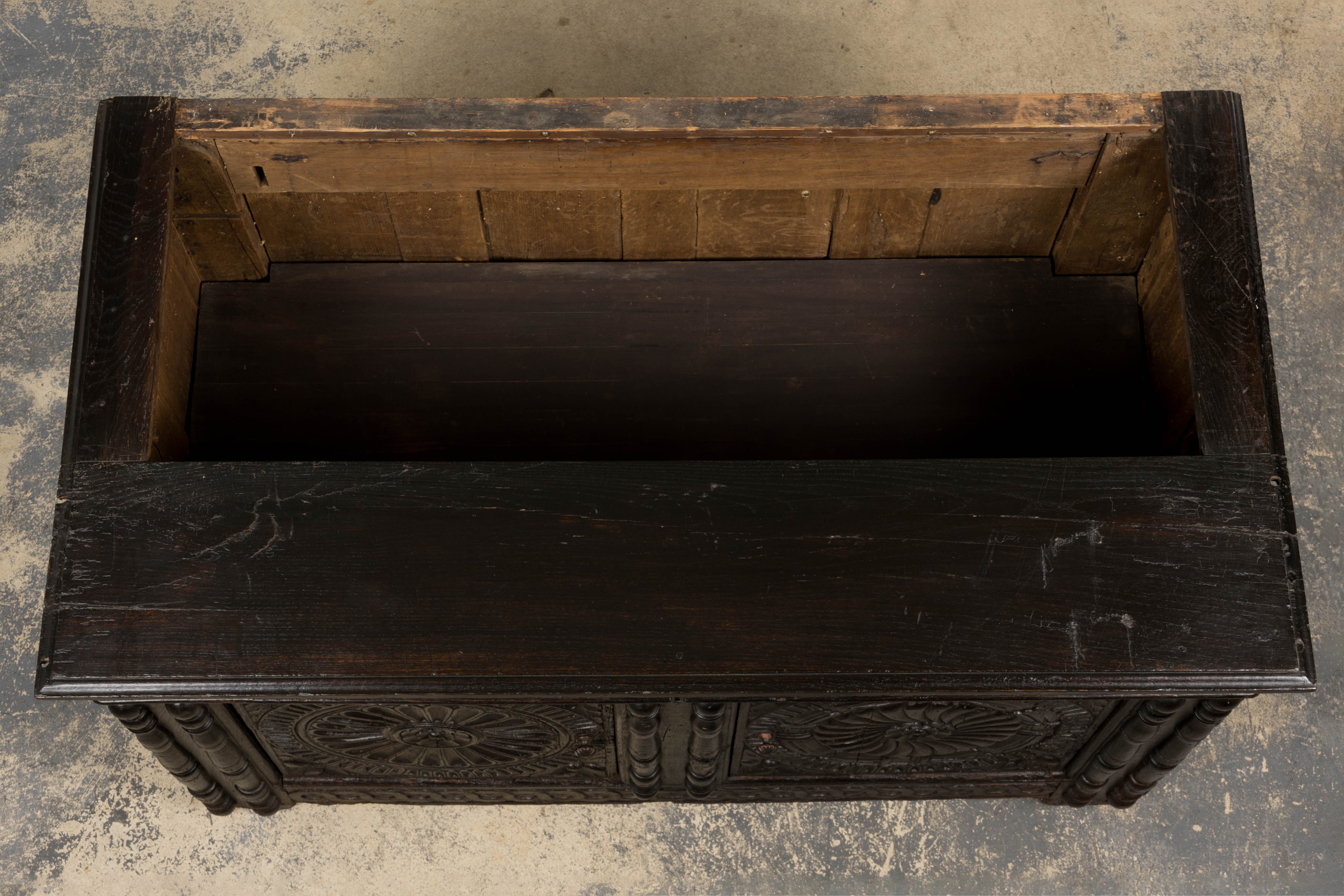 18th Century French Renaissance Carved Oak Cupboard Buffet