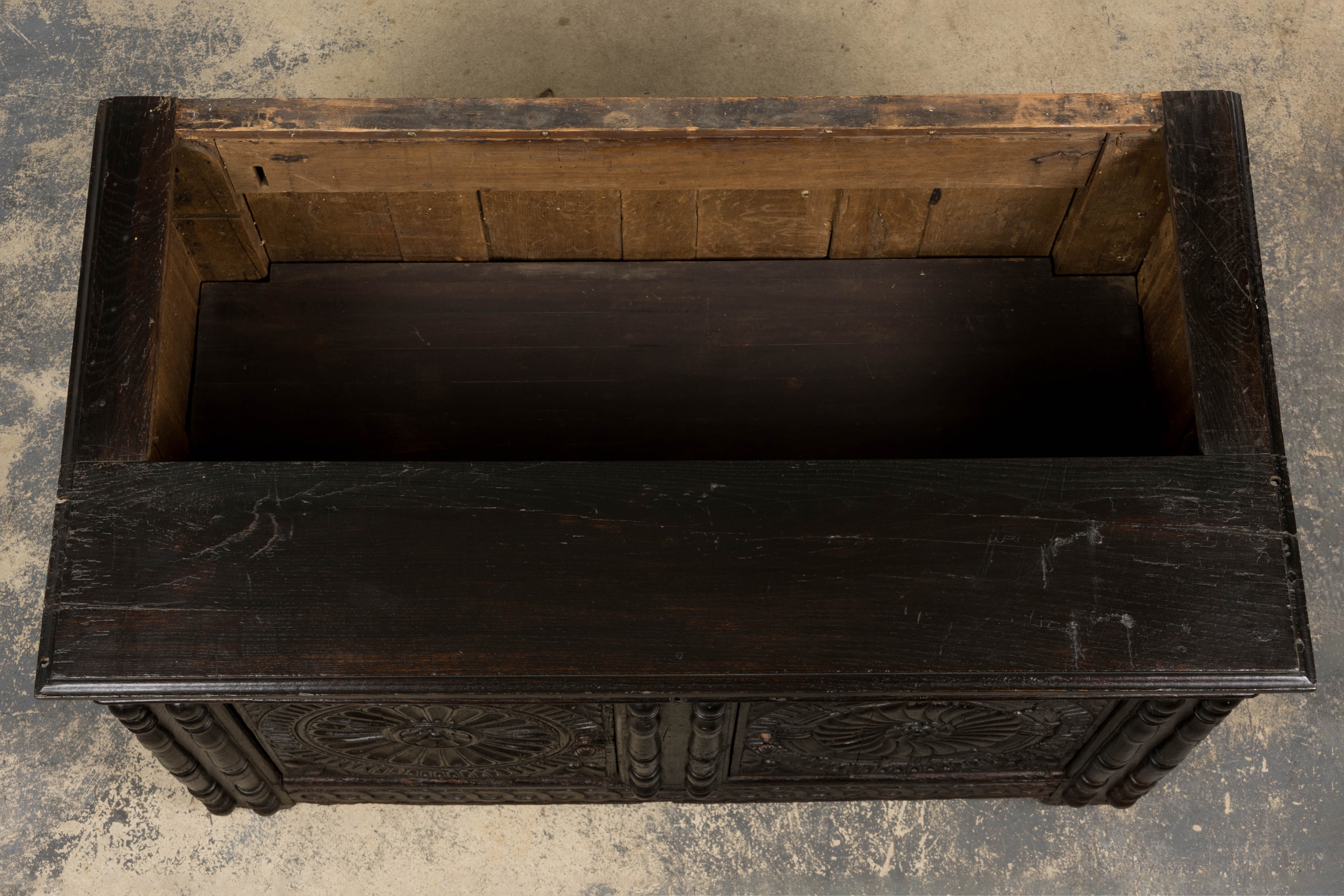 ON HOLD 18th Century French Renaissance Carved Oak Cupboard Buffet