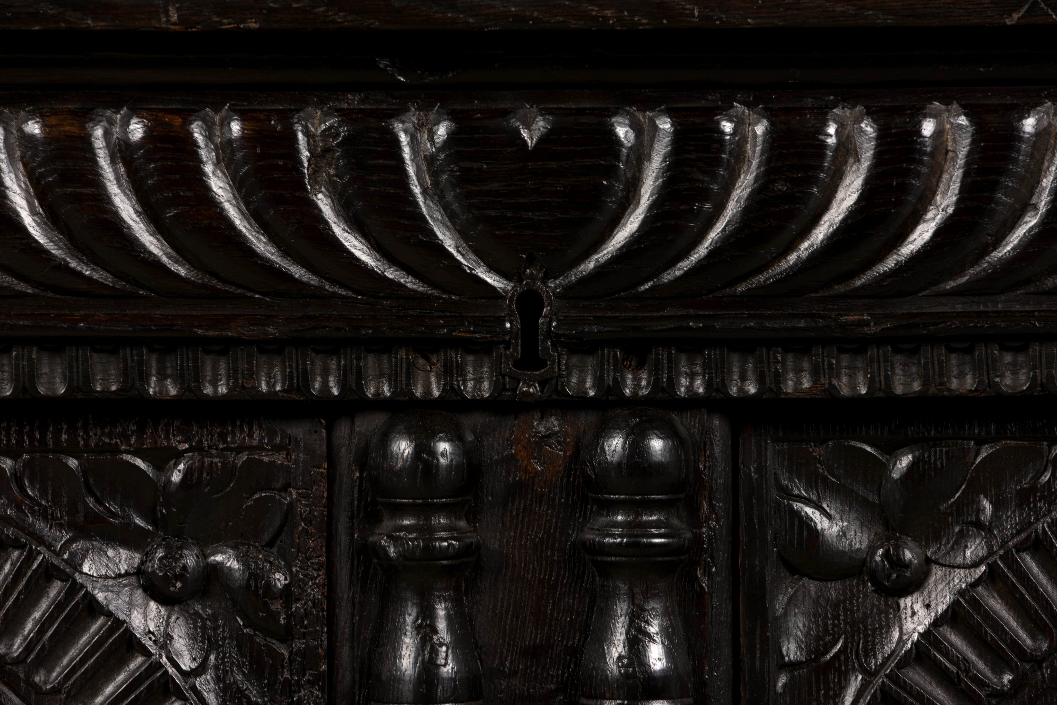 18th Century French Renaissance Carved Oak Cupboard Buffet