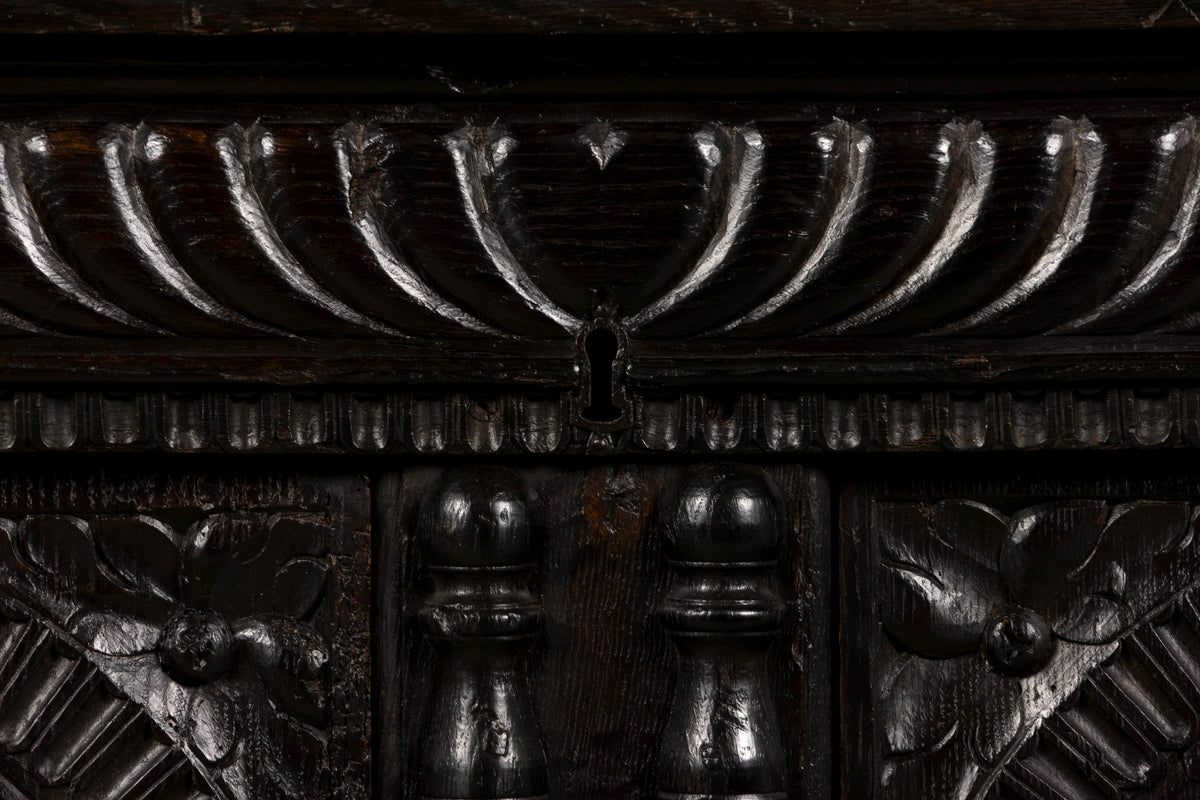 18th Century French Renaissance Carved Oak Cupboard Buffet