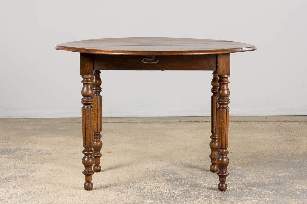 Antique Country French Provincial Maple Drop Leaf Table