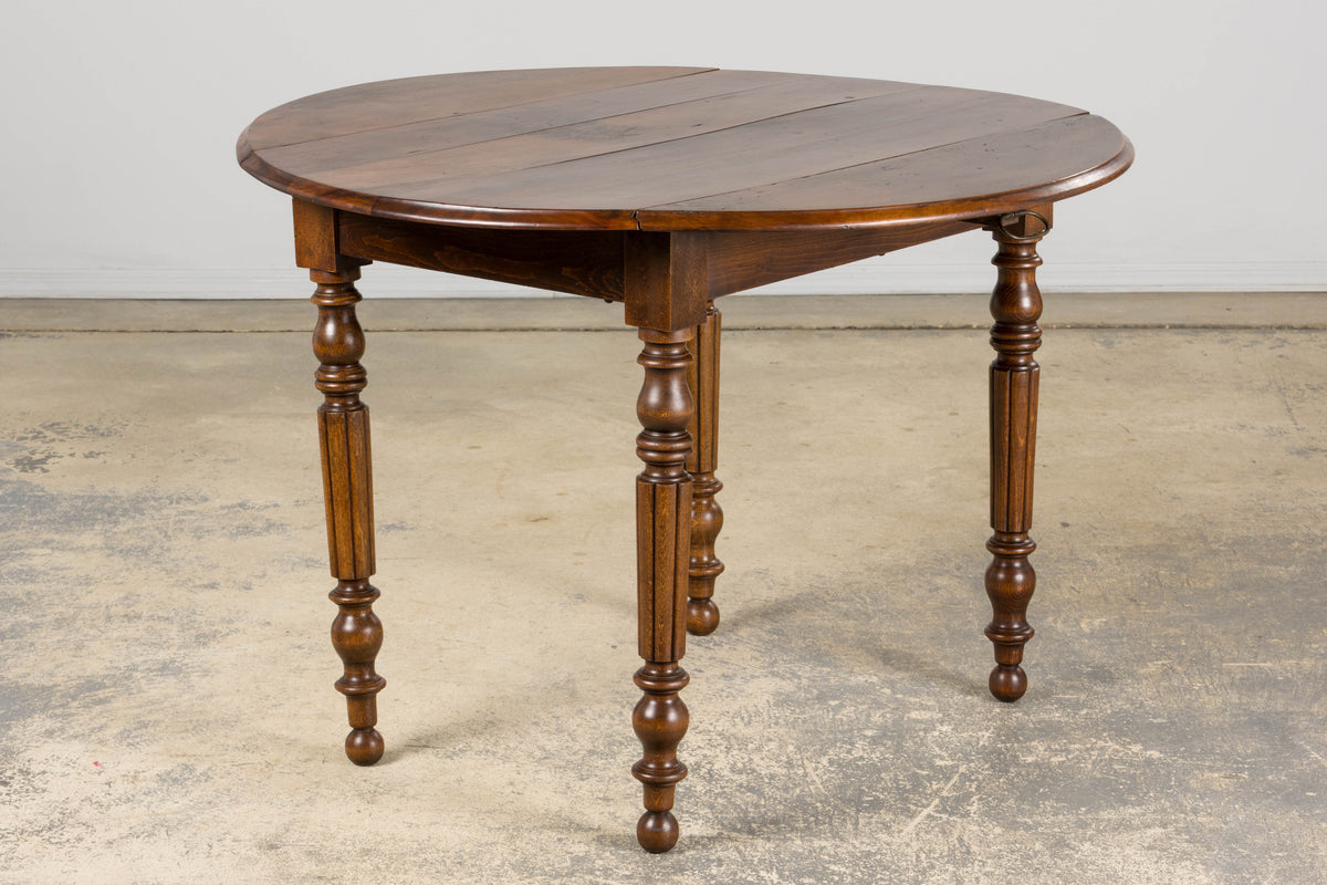 Antique Country French Provincial Maple Drop Leaf Table