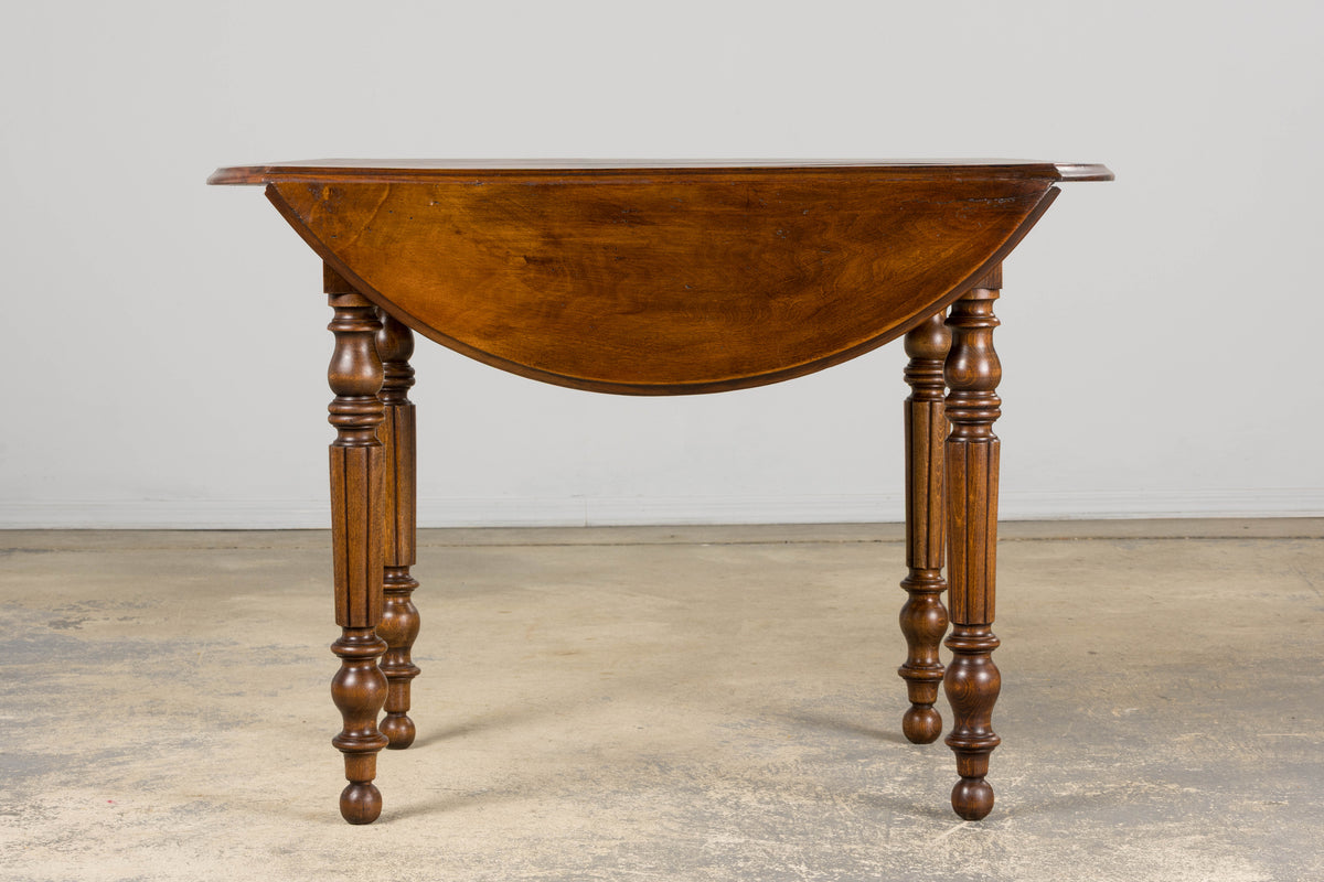 Antique Country French Provincial Maple Drop Leaf Table
