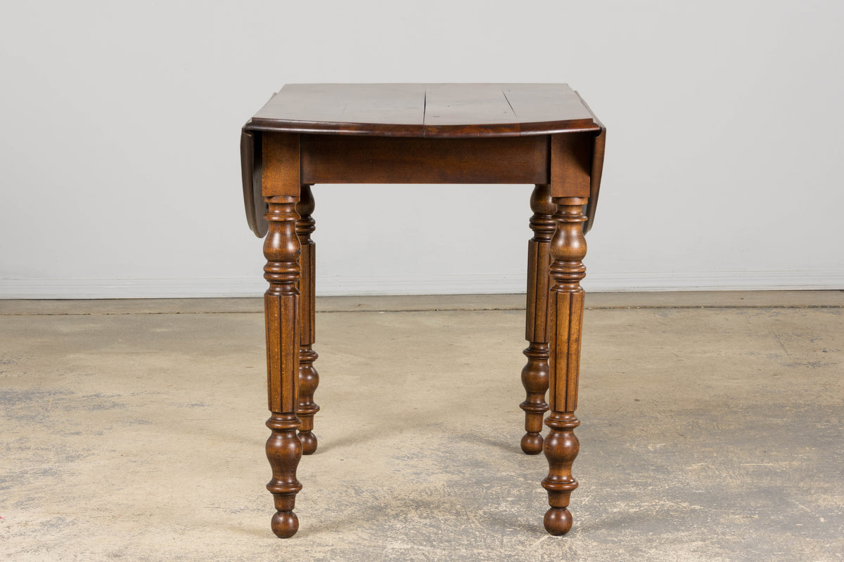 Antique Country French Provincial Maple Drop Leaf Table