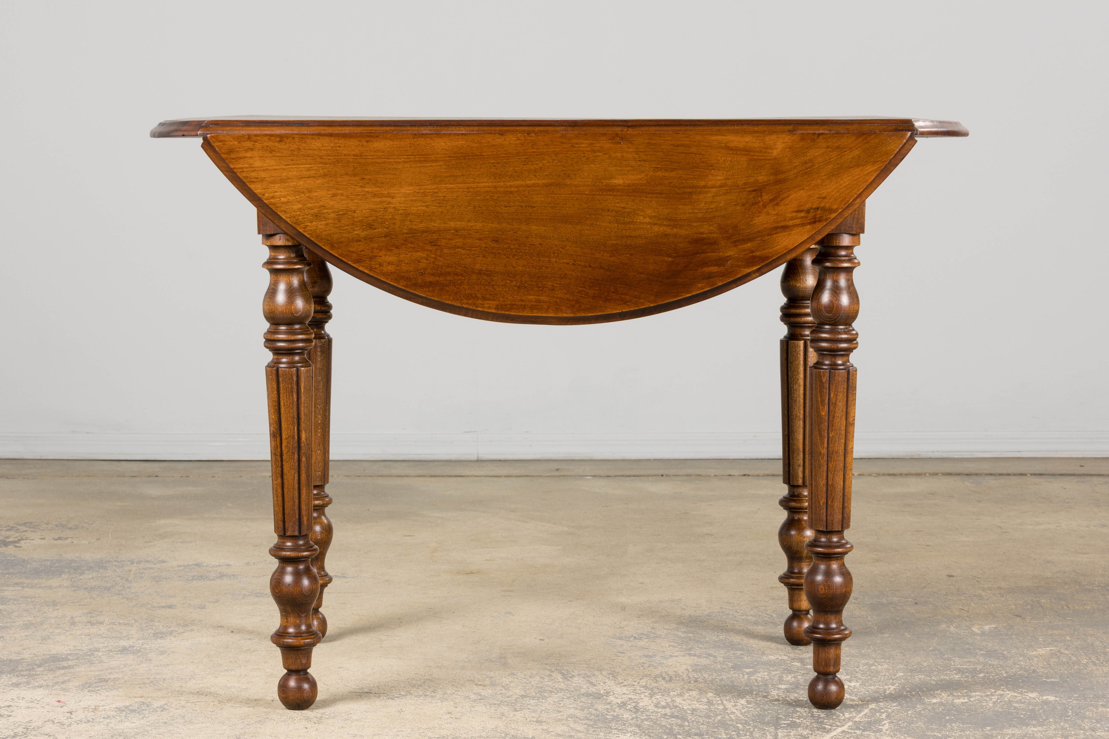 Antique Country French Provincial Maple Drop Leaf Table