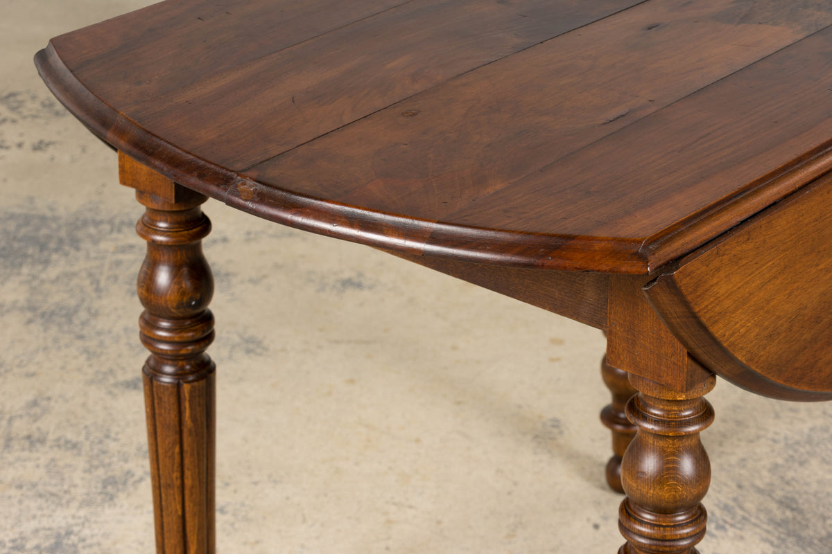 Antique Country French Provincial Maple Drop Leaf Table