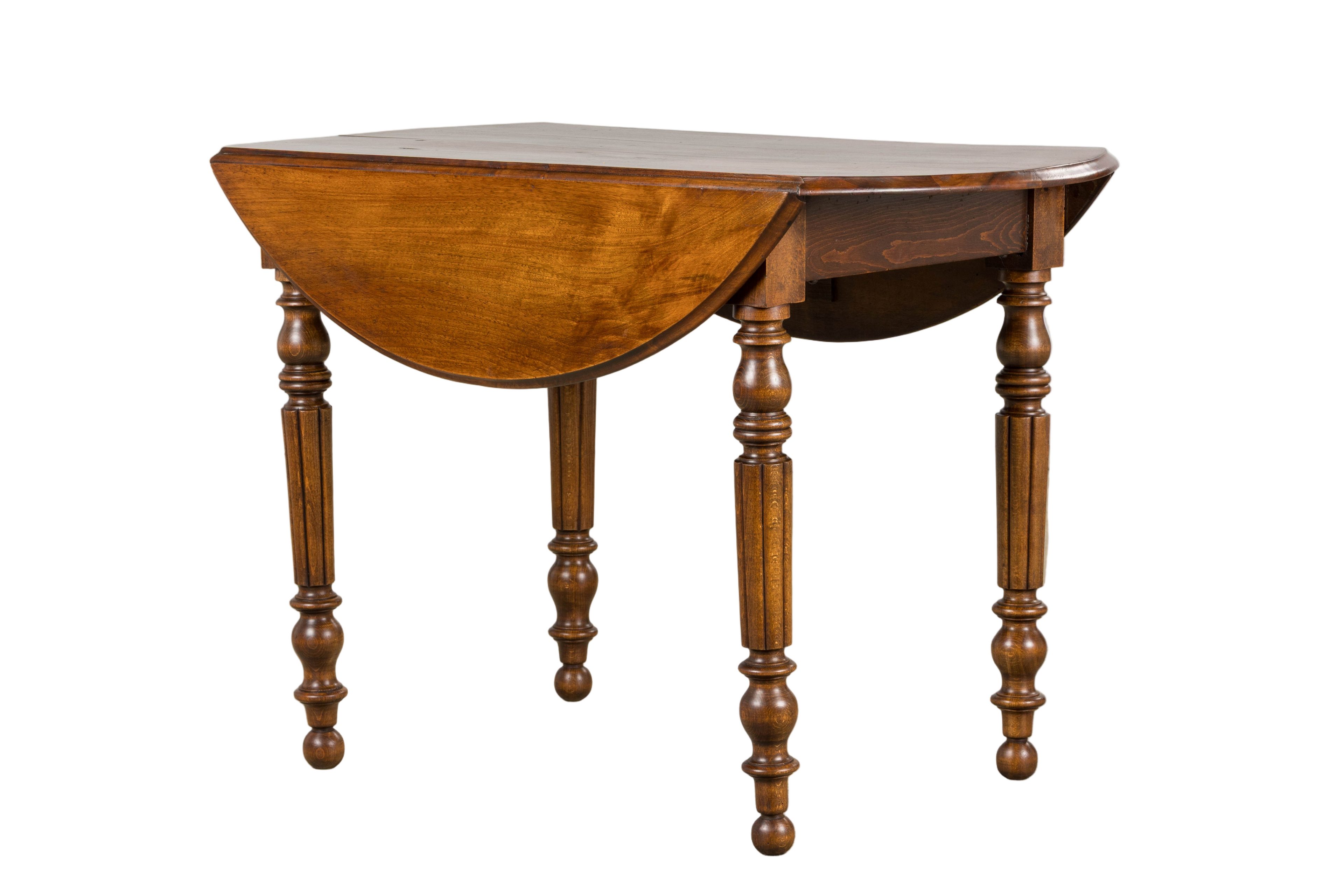 Antique Country French Provincial Maple Drop Leaf Table