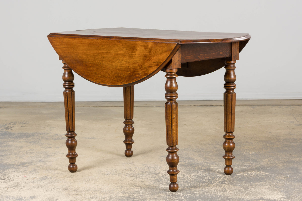 Antique Country French Provincial Maple Drop Leaf Table