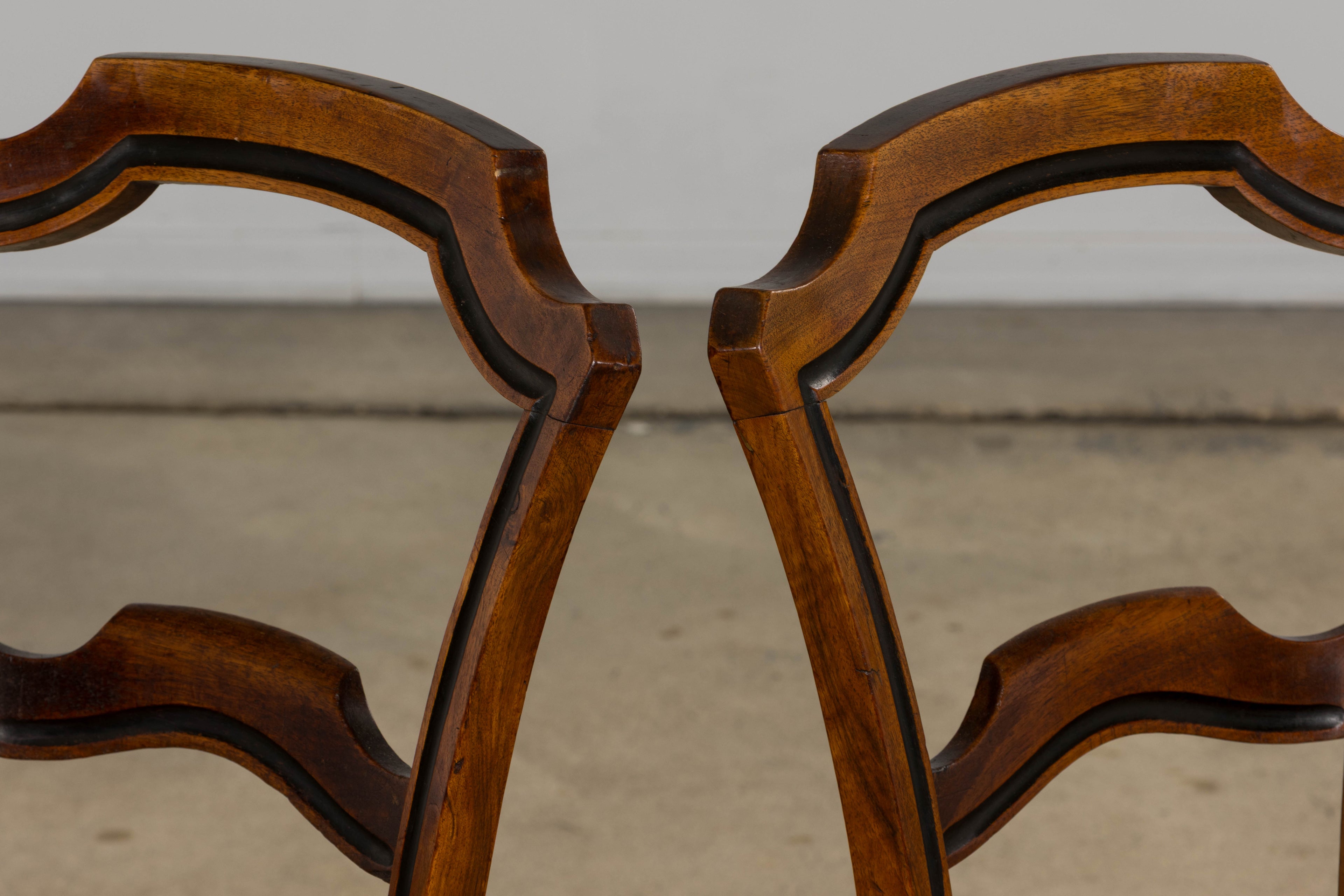 19th Century French Napoleon III Walnut Side Chairs W/ Cane Seats - A Pair